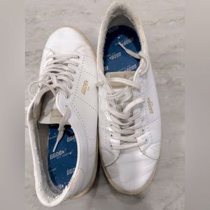 Golden Goose white leather sneaker.